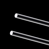 2 Stück Acryl Rundstäbe, 18 mm x 350 mm (0,35 m), HQMYKOR Transparente Acrylstäbe Rundstab, klarer acrylstab für DIY-Bastelarbeiten, Beleuchtung, und Modellbau