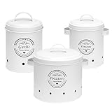 Kitchen Vegetable Canisters Set, Modern Vegetable Storage Tins, Kitchen Storage Containers for Produce, Food Storage Tins for Vegaetables, Organizing Tins for Vegetables, Vegetable Storage Tins