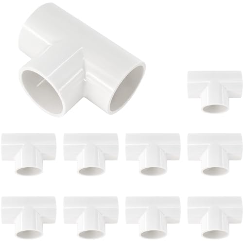 Lot de 10 connecteurs en PVC résistant pour Montage de Meubles à 3 Voies de 32 mm