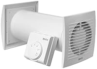 Steinberg14 Warmluft - Ø 125mm Set Lüfter Heizlüfter Wärmetauscher Wand Ventilator mit Thermostat