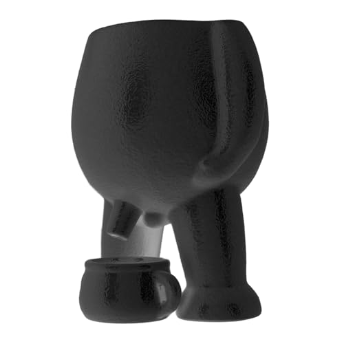 Maceta de Cerámica, Maceta Decorativa Suculenta, Simulación de Gran Espacio de Oficina (Black)