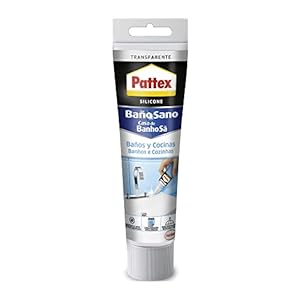 Pattex Siliconen badkamer en keuken, bestand tegen schimmel en water, transparant, 50 ml