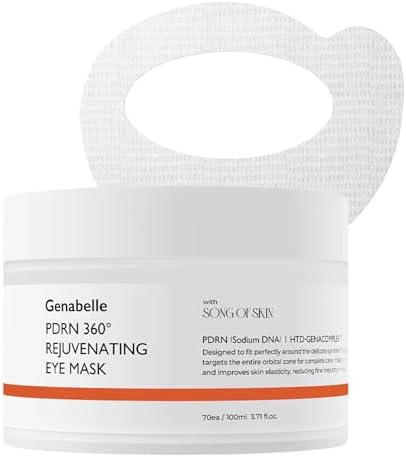 Genabelle PDRN 360° Rejuvenating Eye Mask – Full Eye Area Eye Patches for Hydration, Firming & Elasticity with PDRN & Peptides – Targets Dark Circles, Puffiness & Fine Lines, Glass Skin – 3.38 fl oz.