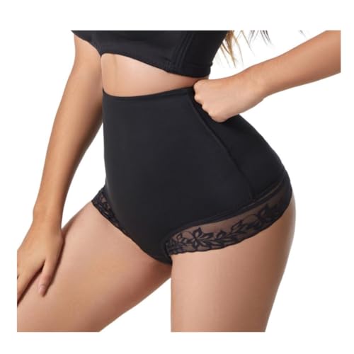PEONNYT Women High Waist Tummy Control Knickers Thong Seamless Slimming Shaping Underwear Body Shaper Shapewear(Black,XXL)