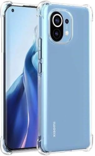 Image of BOXXO Flexible Back Cover for Mi 11 Lite 5G | Back Cover Transparent Clear Shockproof Case Four Corner Protection | Slim Protective Mobile Phone Cover for Mi 11 Lite 5G