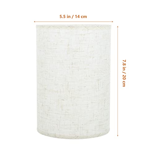 Image of Ceiling Lampshade Cylinder Lamp Shade Small Drum Lampshade Linen Fabric Light Shade Cover for Pendant Wall Scone Bedroom Living Room Table Home Decor 20x14cm