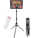 LOONGWEIA Led Electronic Scoreboard, Portable Digital Scoreboard with Remote and Tripod Basketball Scoreboard with Timer Clock for Baseball Tennis Soccer Games,etc
