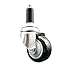 Service Caster Brand 3 Inch 316 Stainless Steel Light Duty Expanding Stem Caster Wheel Black Polyurethane Wheel and 1? Stem ? 300lbs./Caster ? Swivel Caster