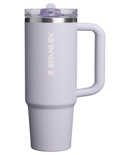 STANLEY Quencher ProTour Flip Straw Tumbler with Leakproof Lid 30 oz | Built-In Straw & Handle | Cupholder Compatible for Travel | Insulated Stainless Steel Cup | BPA-Free | Purple Dust