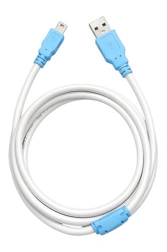 Image of Upix USB A to USB B - Mini 5 Pin (Male to Male) V3 Cable 1.3 Meters (4.3 Feet) - for External Hard Drives, Camera, Card Readers, MP3 Players, Scanners
