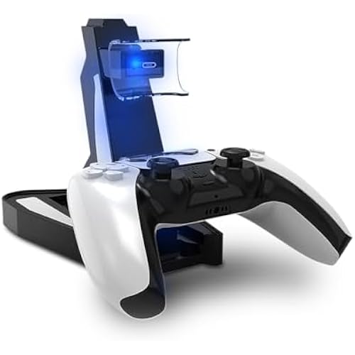 Charging Dock Station for PlayStation 5 Controllers - Vertical Controller Charger Stand, Dual Ports PS5 Charging Dock, Overcharge Protection PS5 USB Charging Station