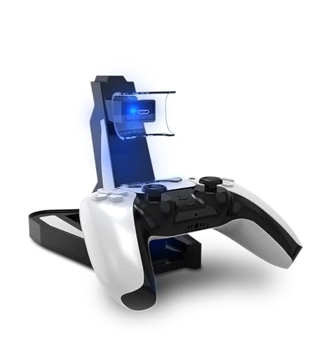 Carga tu mando de PS5 de forma segura con esta estación doble contra sobrecarga