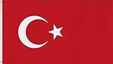Messingösen normani XXL Flagge Fahne, genäht in 150 x 250 oder 300 x 500 cm Farbe Türkei Größe 150x250