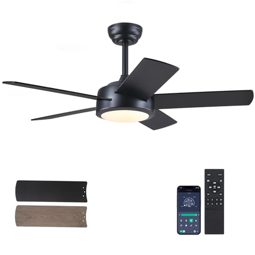 Ventilateur de plafond silencieux à télécommande et application mobile connectée