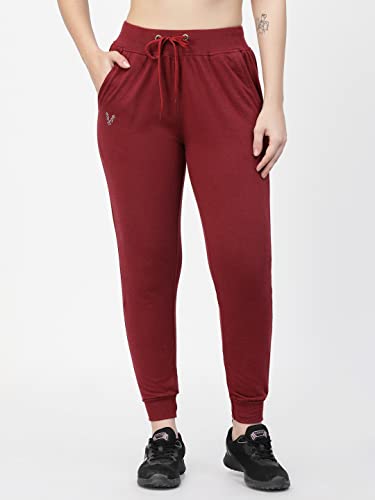 Image of UZARUS Women's Cotton Regular Fit Joggers Track Pants with 3 Pockets