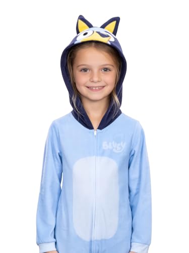 Bluey and Bingo Kids Halloween Costume Pajamas Character Sleepwear | Officially licensed Bluey or Bingo kids costume pajamas in soft 100% polyester with character ears. Sizes 4 to 10. — view 2