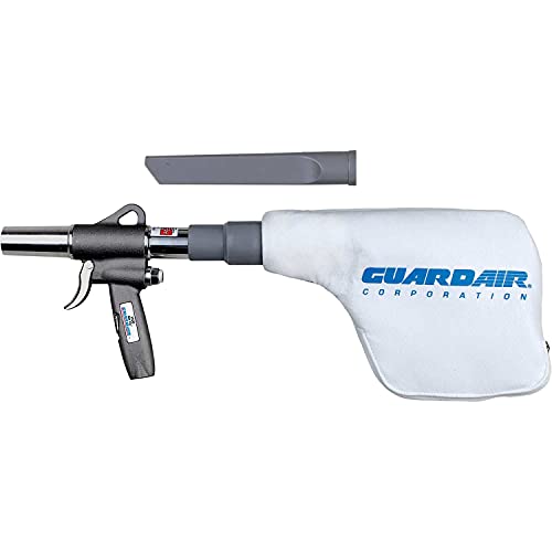 Guardair Gun Vac 1500 Pneumatic Gun Vacuum Cleaner Suction Kit with 9-Inch Crevice Tool and High Filtration Collection Bag