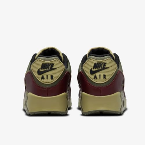 Nike Air Max 90 Gore-TEX Men's Shoes (FD5810-200,Medium Olive/Cargo Khaki/Burgundy) Size 43