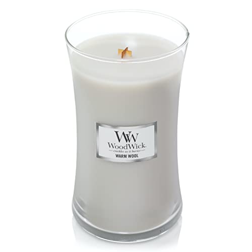 Woodwick Large Hourglass Candle, Warm Wool, 21.5 Oz #TOP1