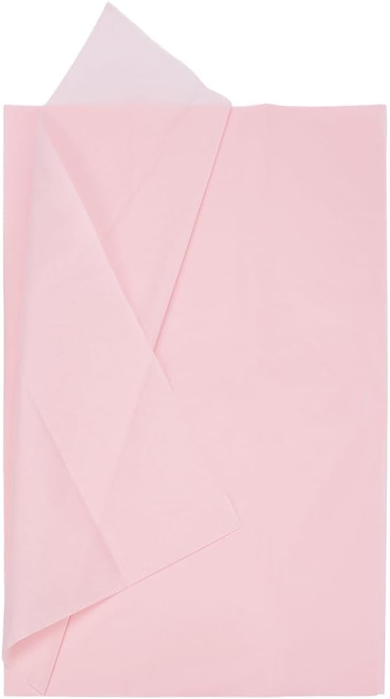 1 Box 20 Sheets 19 x 25 Inch Sheets Tissue Paper Wrapping Paper Pink Large Translucent Lightweight Soft Thin Plain Paper for Crafts Book Covers Festival Gifts Bags Decorations