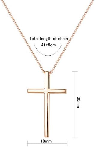 Dainty Cross Necklace Sterling Silver 