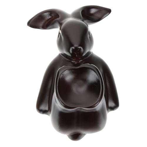 Base d'affichage lapin en résine pour décoration feng shui de bureau