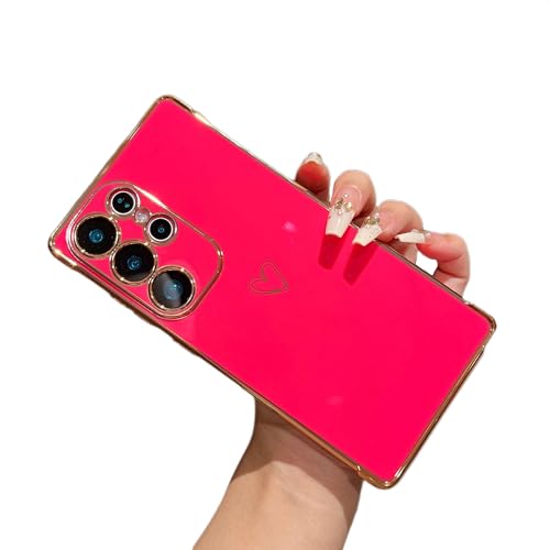 Coque Samsung S21 Ultra rose vif motif cœurs idéale pour vos sorties