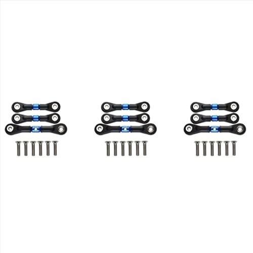 Rc Special Connecting Rod for TT-02 TT-02T TT02T 1/10 9Pcs Steering Link Rod Servo Rod Blue RC Car Tracked Vehicle Parts and Accessories Upgrade Replacement and Use