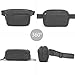 Fanny Packs for Women, Leather Vegan Belt Bag Crossbody Waist Bag Adjustable Strap, Large Fashion Everywhere Belt Bag, Grey