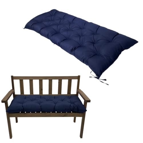 Coussin de banc de jardin 3 places imperméable 150x50x8 cm pour l'extérieur