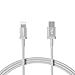 Produktbild Amazon Basics - USB-C-auf-Lightning-Kabel, geflochtenes Nylon, MFi-zertifiziertes Ladekabel für iPhone 13/12/11/X/XS/XR/8, Silber, 1,8 m