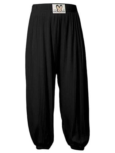 YEAHDOR Kids Girls Loose Fit Elastic Waist Jogger Sweatpants Casual Ribbed Harem Sports Dance Trousers3