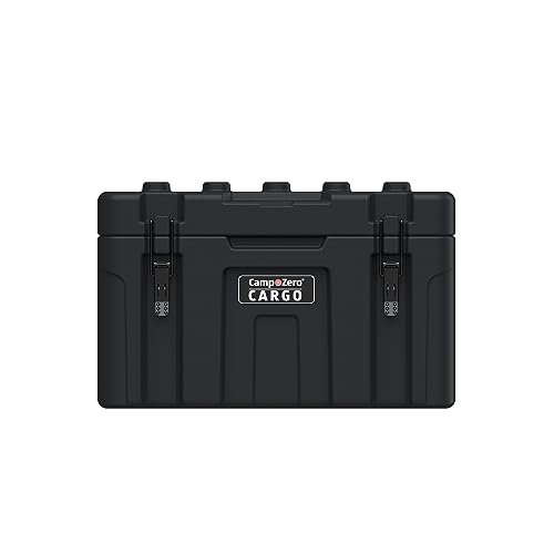 CAMP-ZERO-48L-Premium-Cargo-Equipment-Storage-Case-with-Coated-Stainless-Steel-Latching-and-Locking-System-Black