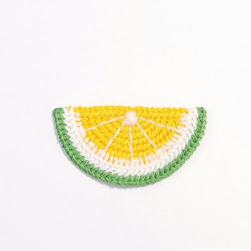 Naszywka haftowana 7 * 4CM 30 SZTUK Ananas Ręcznie Robione Szydełkowe Aplikacje Naszywki Owocowe Małe Haftowane Żelazkowe Na Ubrania(1# Pineapple)