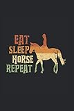 eat sleep horse repeat: notizbuch pferd dot grid horse schreibheft pferde reiterin geburtstag geschenk schreibblock reiten tagebuch