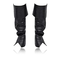 Mittelalter Schuhe, Mittelalterliche StiefelüBerzüGe, Steampunk, Mittelalter Schuhe Herren und Damen, Wikinger KostüM, Mittelalterliche StiefelüBerzüGe Beinwickel, Cosplay、Halloween (Large)