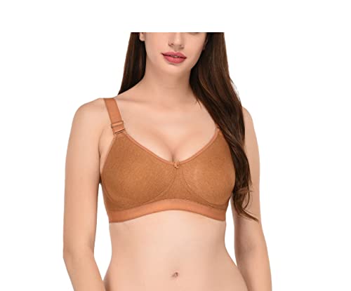 Image of Viral Girl Women's Wire-Free Cotton Hosiery Bra | Non-Padded, Full Coverage, Adjustable Straps | Soft Comfortable Innerwear with Hook & Eye Closure for Everyday Use