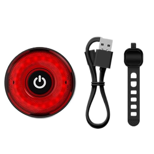 Luz trasera para bicicleta, sensor automático, luz trasera recargable por USB, accesorios de advertencia de freno, equipo de ciclismo impermeable para adultos y niños