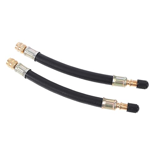 Happyyami 2pcs Multi Use Valve Stem Extension Rods Durable Rubber Tire Adapters for Cars Trucks Motorcycles Bendable Design for Easy Inflation Deflation