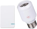 500W Wireless Remote Control Light Bulb Socket, E26/E27 Base, No Wiring Needed, 100FT Long Range & IP67 Waterproof, for Lamp/Closet/Stairwell, FCC/CE Certified