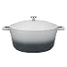 MasterClass Cazuela Grande con Tapa de Aluminio Fundido Apta para Inducción y Horno, 28 cm / 5 L – Gris