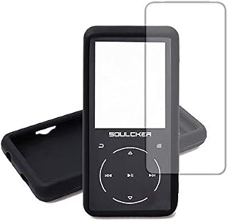 MASiKEN Premium Tempered Glass Screen Protector + Silicone Case for Soulcker MP3 Player