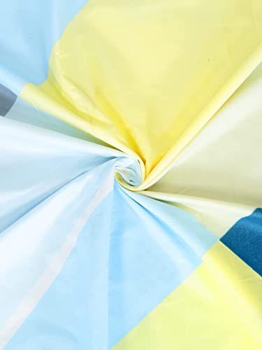 Image of Jashan Premium Cotton Elastic Fitted Bedsheets with 2 King Size Pillow Covers | Double Bed with All Around Elastic 220 TC Supersoft |Size-72 King Sizex78+10 inches | Sky Blue & Pink