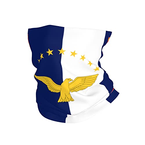 Calentador De Cuello Bandera De Las Azores Cuello Pañuelo Lavable Pasamontañas Lujoso Sombreros para Verano Hombre Correr