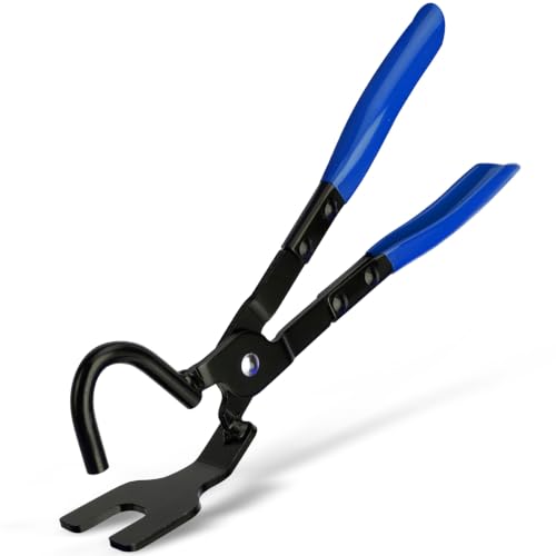 Msuhettu Exhaust Hanger Removal Tool, Heavy-Duty Exhaust Hanger Pliers for Car & Truck Rubber Exhaust Hangers, 25° Offset Design, Non-Slip Grip, Compatible with Most Exhaust Systems