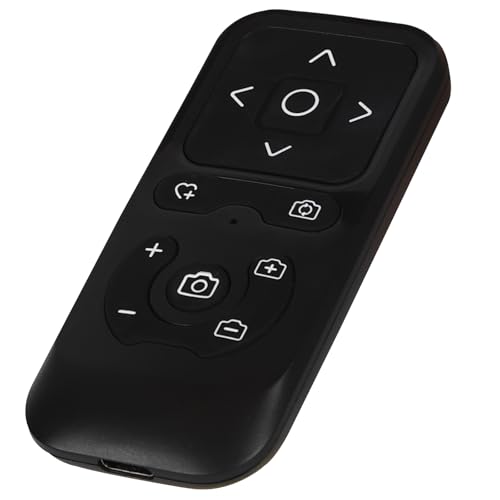 Wireless Camera Remote Control for iPhone, Control Phone Camera Shutter and Zoom, Control Scrolling Remote for Tiktok Videos, Page Turner for Kindle App, for iOS, Android, iPad (Black)