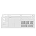 xixiworkshop Hochbett 90x200cm, Multifunktionales Jugendbett mit austauschbar Tisch/Schrank/Treppen/Leiter Bett mit Stauraum, Einzelbett Rausfallschutz ohne Matratze