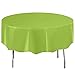 Round Neon Green Plastic Tablecloth, 84"
