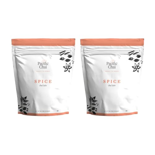 Pacific Chai Instant Powdered Chai mix, 48oz canister, Spice Chai Latte (Pack of 2)