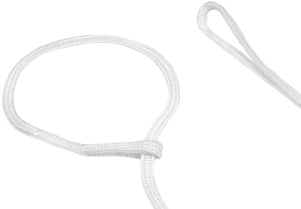 Alvalley Show Adjustable Loop Leash - Braided Nylon Dog Training Adjustable Loop Leash - Suitable for Showing, Training and Walking - Perfect for Small, Medium and Large Pets - 9 mm x 48", White